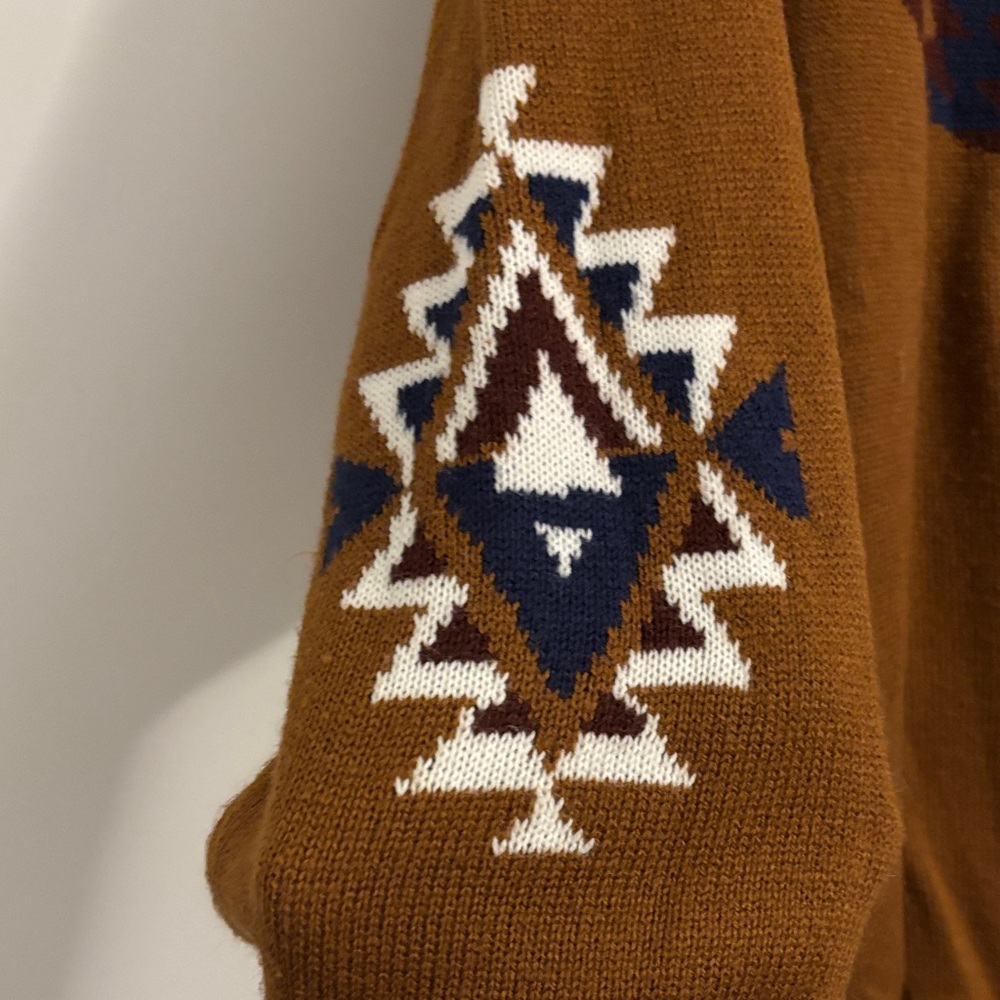 Brown Sweater with Bull Skull Design - Picture 2 of 7